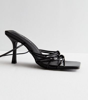 Small black best sale heeled sandals