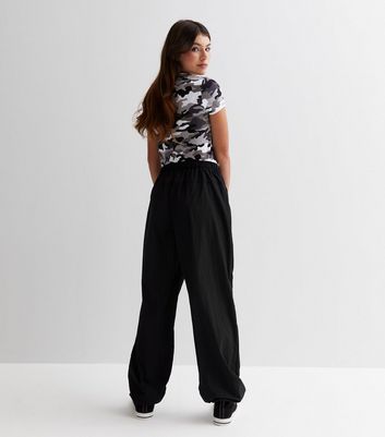 Georgette palazzo trousers Girl, Black | TWINSET Milano