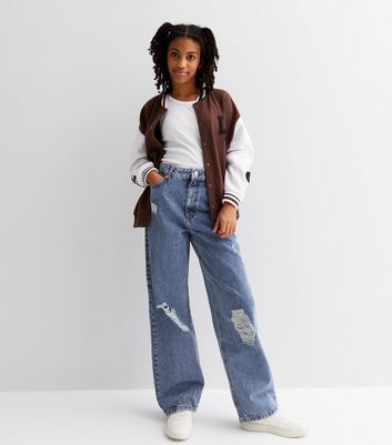 Women's Wide Leg Jeans - Relaxed Boyfriend Fit With Stretchy Waist For Comfort