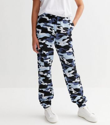 Red and store blue camo pants