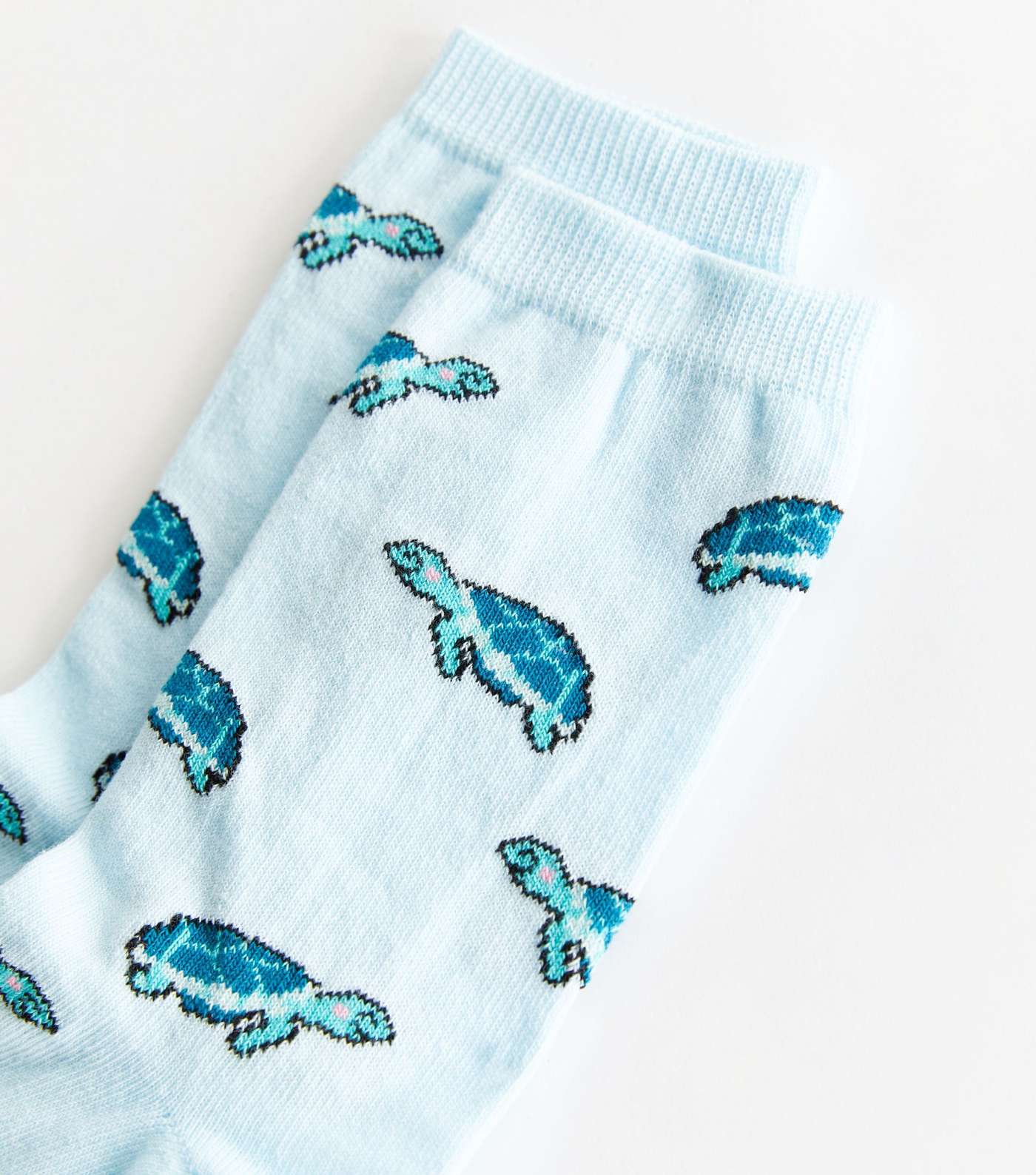 Bright Blue Turtle Socks Image 2