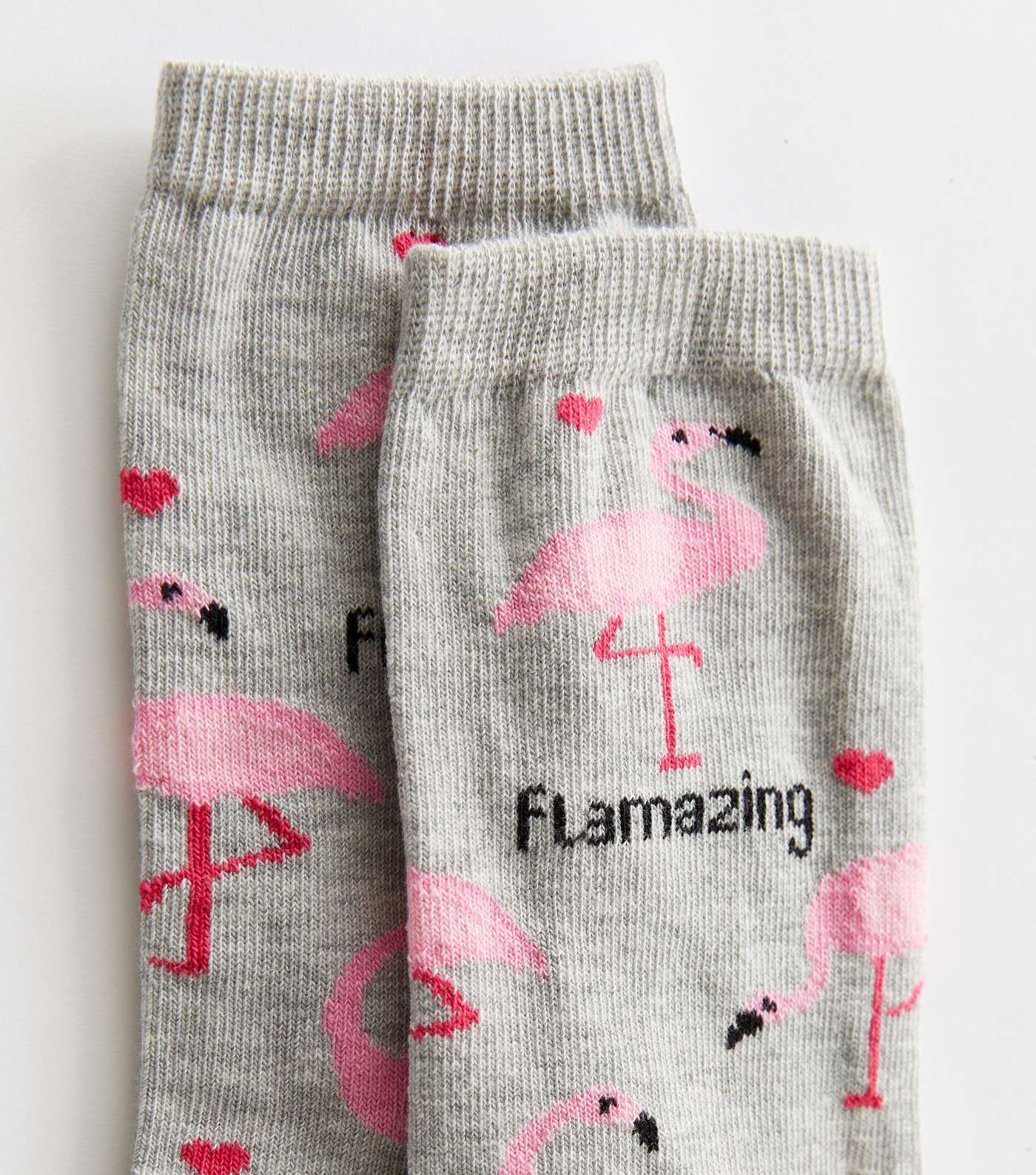 Grey Flamazing Flamingo Socks Image 2