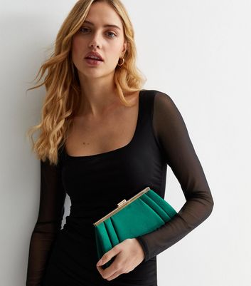 Emerald green hot sale clutch bag