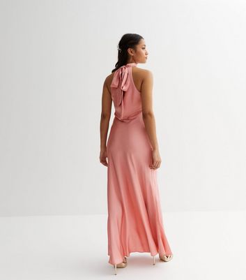 Petite halter maxi outlet dress