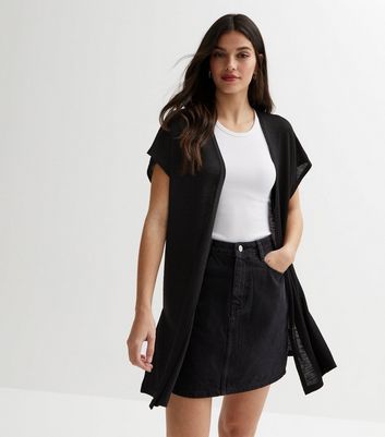 Short on sale sleeveless cardigan