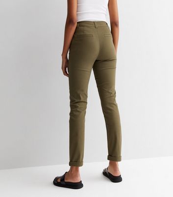 EX Marks  Spencer Womens Chinos Ladies Ankle Grazer Tapered Fit Chino  Trousers  eBay