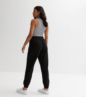 Petite black clearance cargo trousers