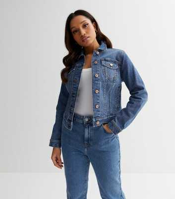 Petite Blue Pocket Front Denim Jacket