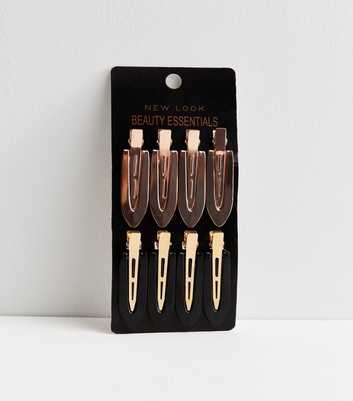 8 Pack Black and Rose Gold Setting Clips