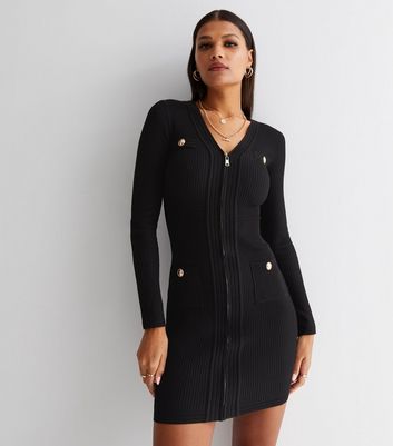 Black zip dress new deals look