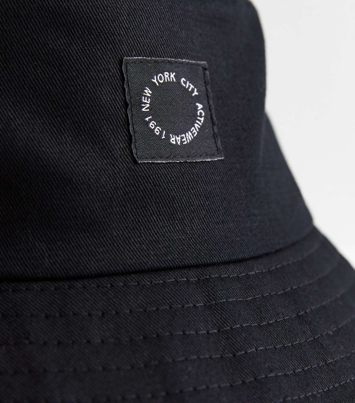 Black Embroidered New York City Bucket Hat Image 3