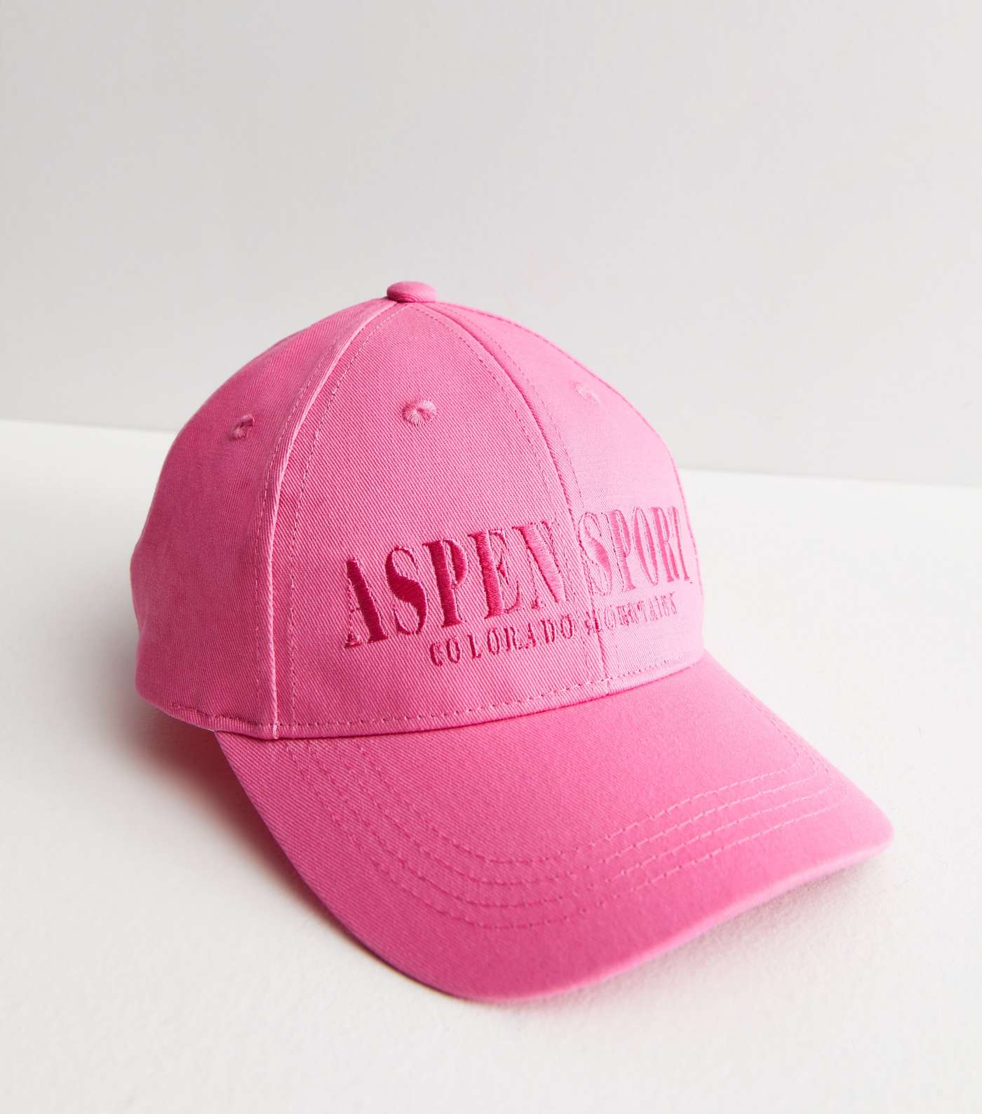 Bright Pink Embroidered Sport Logo Cap Image 2