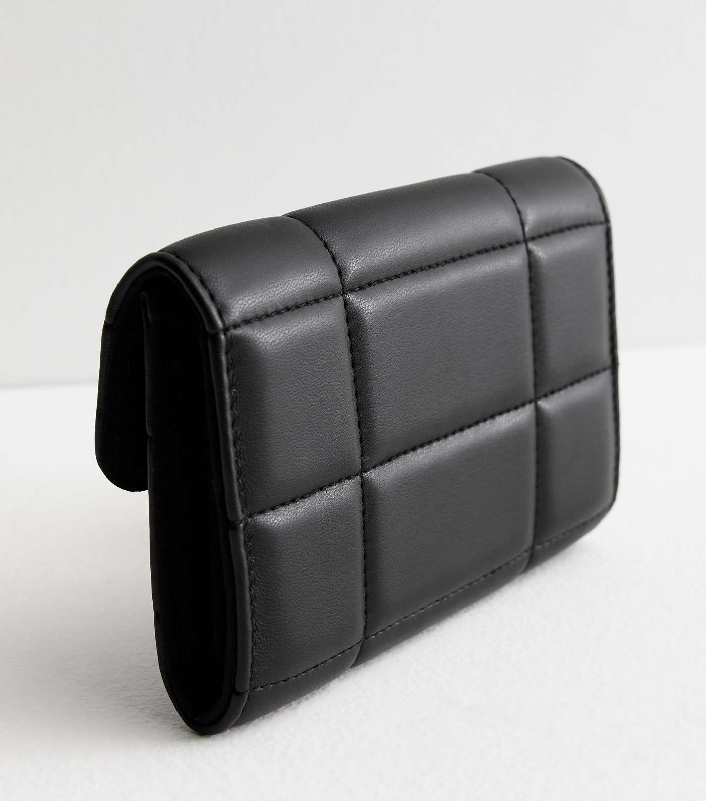 Black Leather-Look Quilted Purse Image 2
