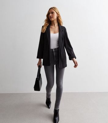 Black jersey clearance blazer