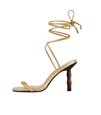 Bamboo gold sandals sale