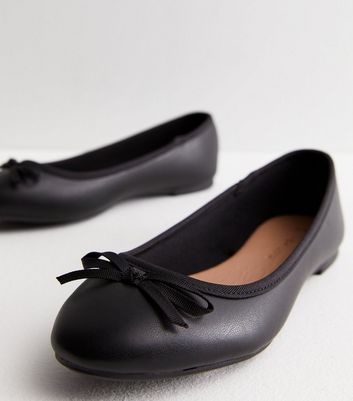 Girl black ballerina flats hot sale