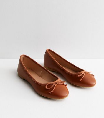 Tan sale ballet shoes