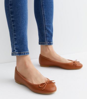 Tan Ballerina Pumps New Look