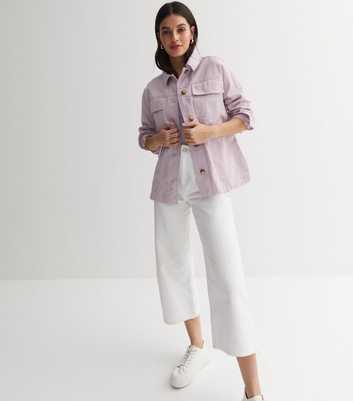 Lilac Pocket Front Belted Shacket