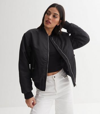 Amazon.com: Women's Fashion Solid Bomber Jackets Lightweight Zipper Crop  Coats Casual Windbreaker Baseball Jacket with Pockets : Clothing, Shoes &  Jewelry