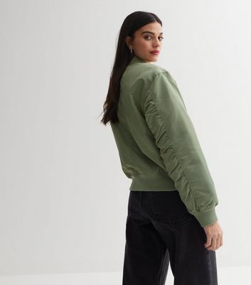 Green bomber jacket deals womens new look