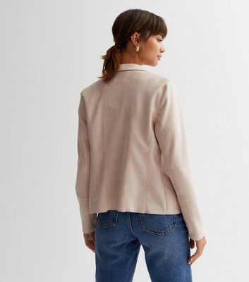 Cream Suedette Waterfall Jacket New Look