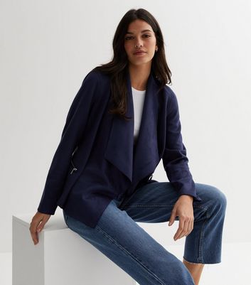 Navy blue clearance waterfall coat