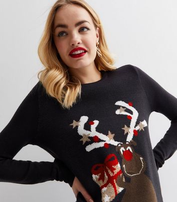 new look christmas jumpers ladies