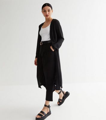 Long hotsell ribbed cardigan