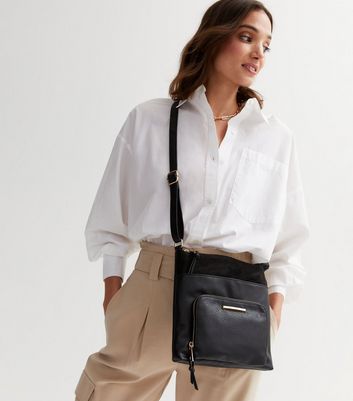 Black leather Sweet Dumpling bag with crossbody or shoulder strap – Ginger  and Brown