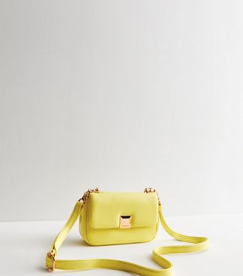 Yellow leather cross body bag sale