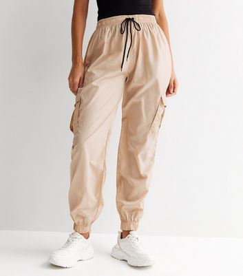 Cameo Rose Khaki High Waist Cuffed Cargo Joggers