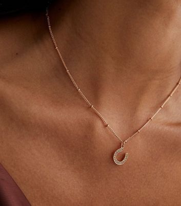 Rose gold necklace hot sale new look