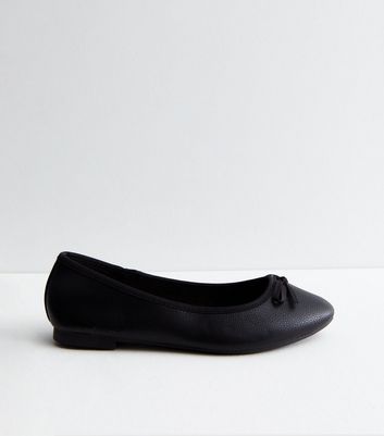 Wide fit leather 2025 ballet pumps