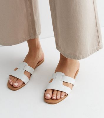 New look white discount sliders