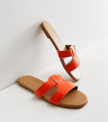 New look orange online sandals