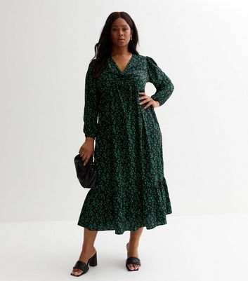 Green midi dress outlet plus size