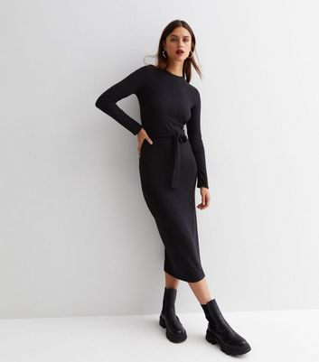 New look outlet ribbed midi dress