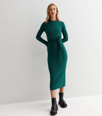 Belted bodycon 2024 midi dress