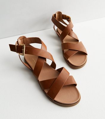 Nappa-leather flat woven sandals | GIORGIO ARMANI Woman