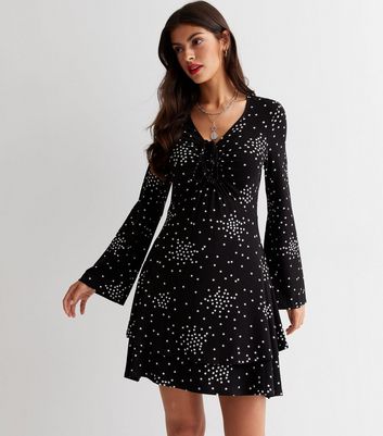 Star long 2025 sleeve dress