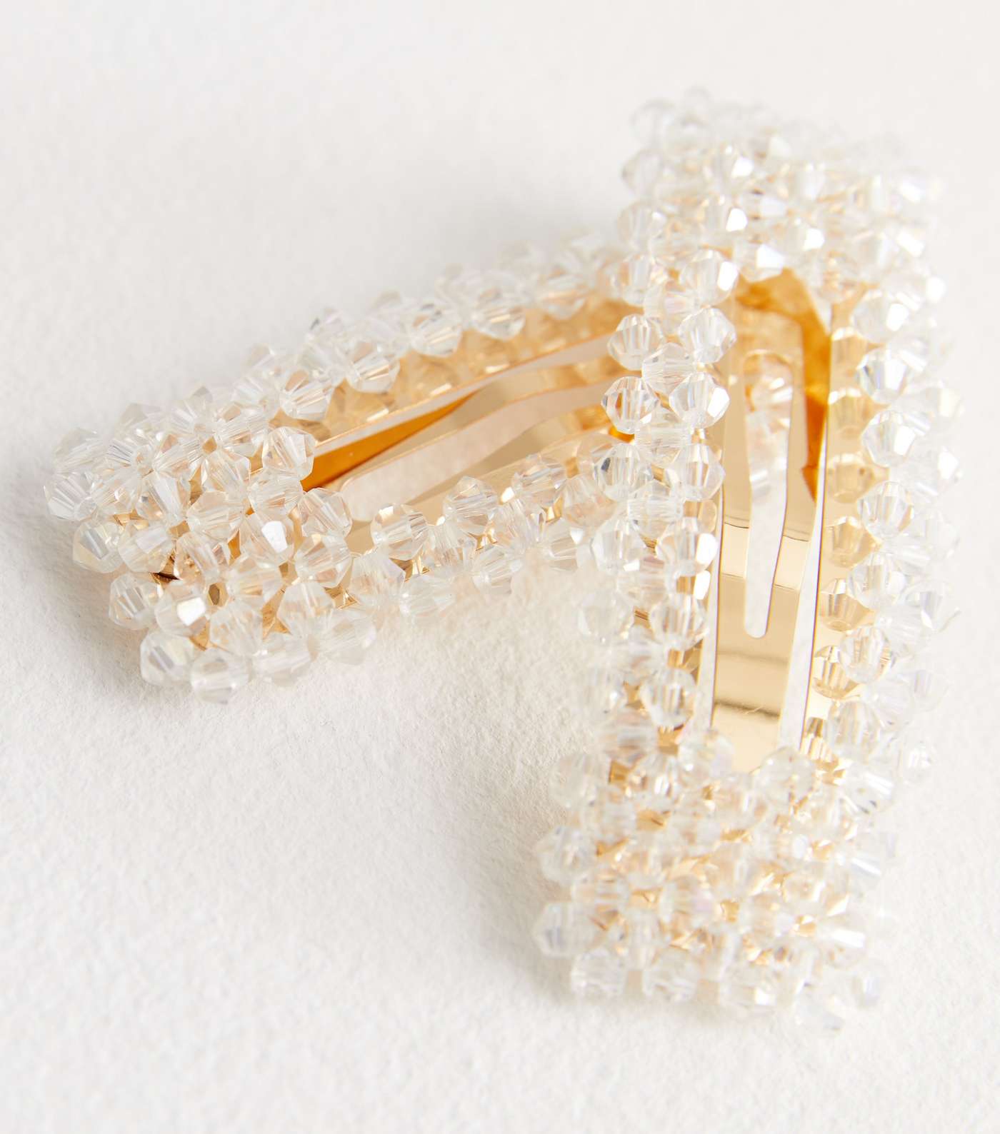 2 Pack Crystal Beaded Hair Clips Image 4
