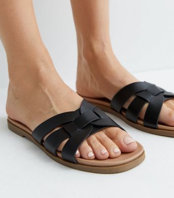 Wide women's hot sale slide sandals