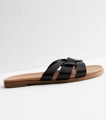 Black wide best sale fit sliders