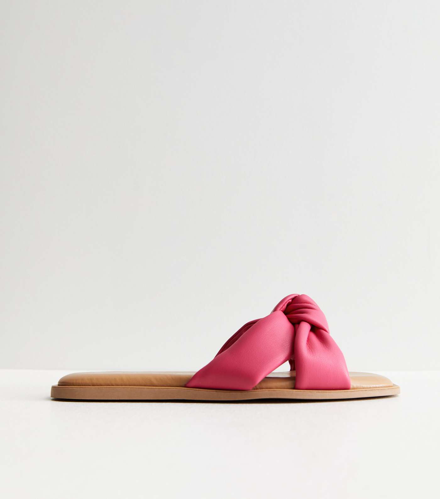 Wide Fit Bright Pink Knot Sliders Image 4