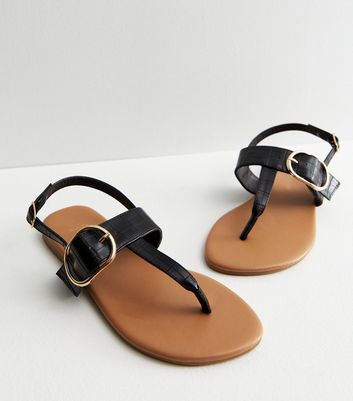 Ladies wide fit sale toe post sandals