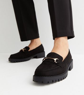 Chunky best sale suede loafers