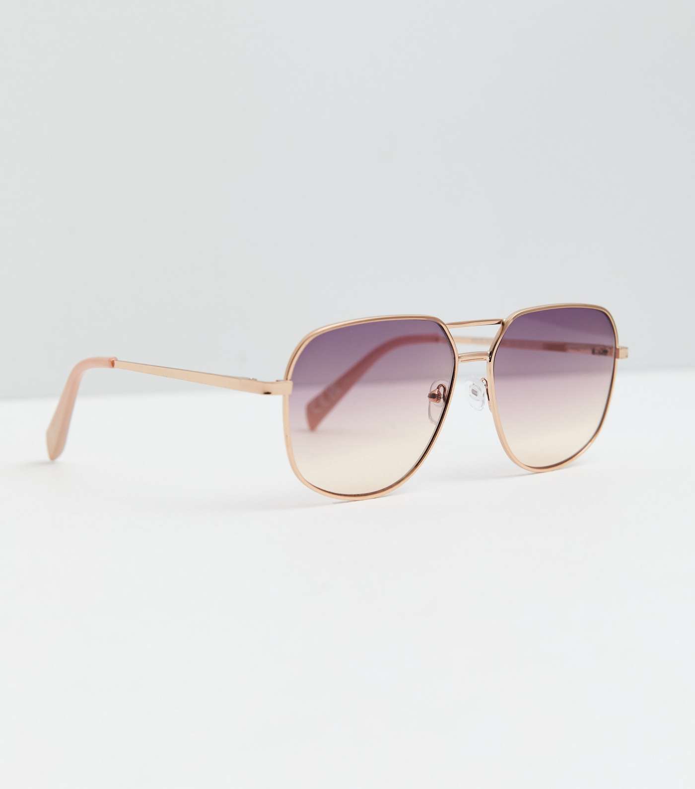 Rose Gold Pilot Sunglasses Image 2