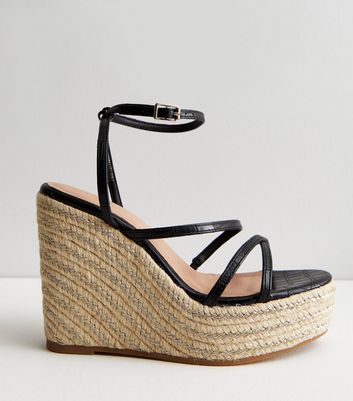 Next black hot sale wedge shoes