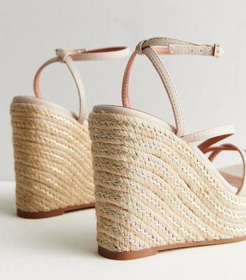 White cheap strappy espadrilles